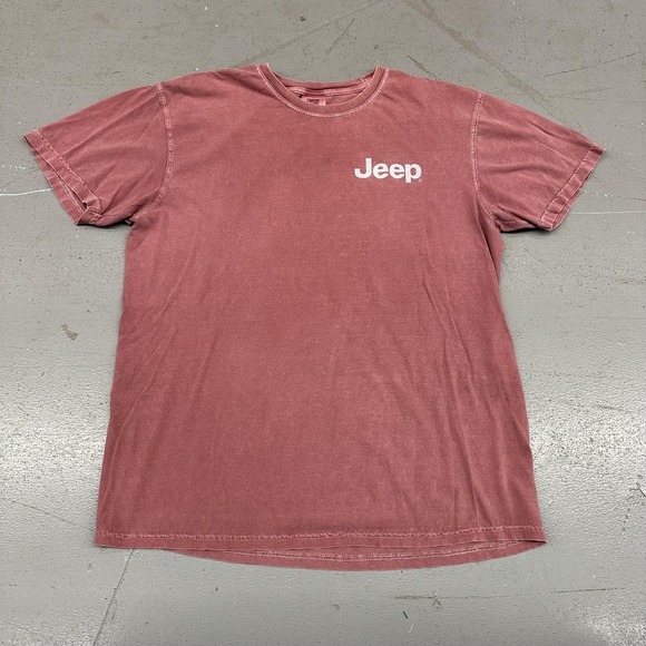 Comfort Colors Other - Comfort Colors Jeep Shirt Mens Large Red Catch A Wave Graphic Tee Surfing Beach